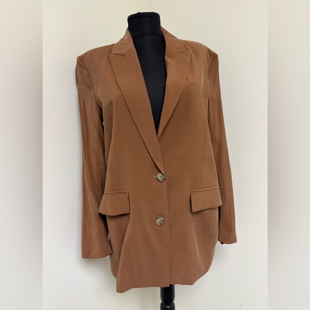 FOREVER 21 Blazer Tan Women's Small Relaxed Lightweight NWOT